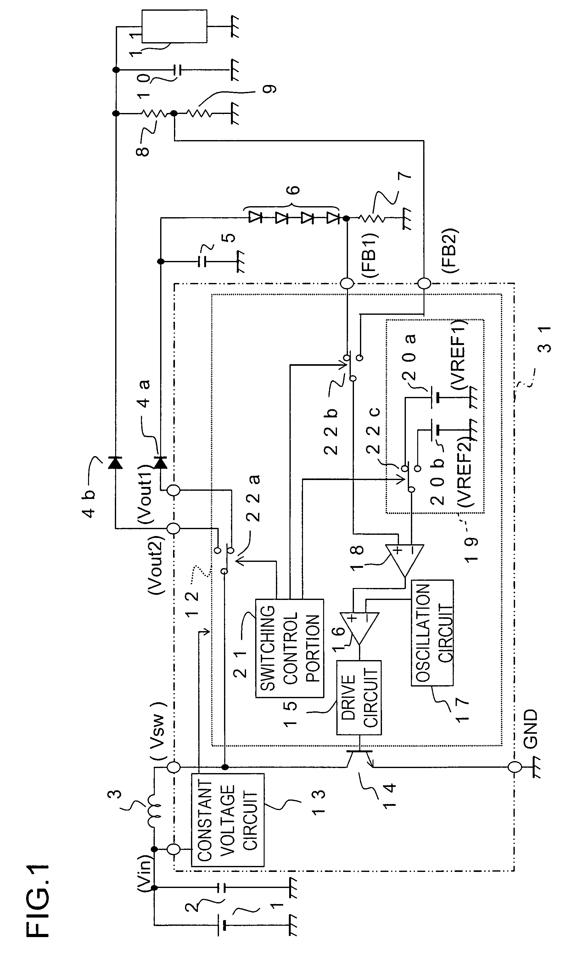 Chopper regulator circuit