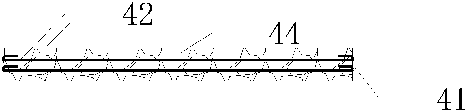 File foundation-flexile reinforcement cushion layer composite bearing table type sheet-pile structure