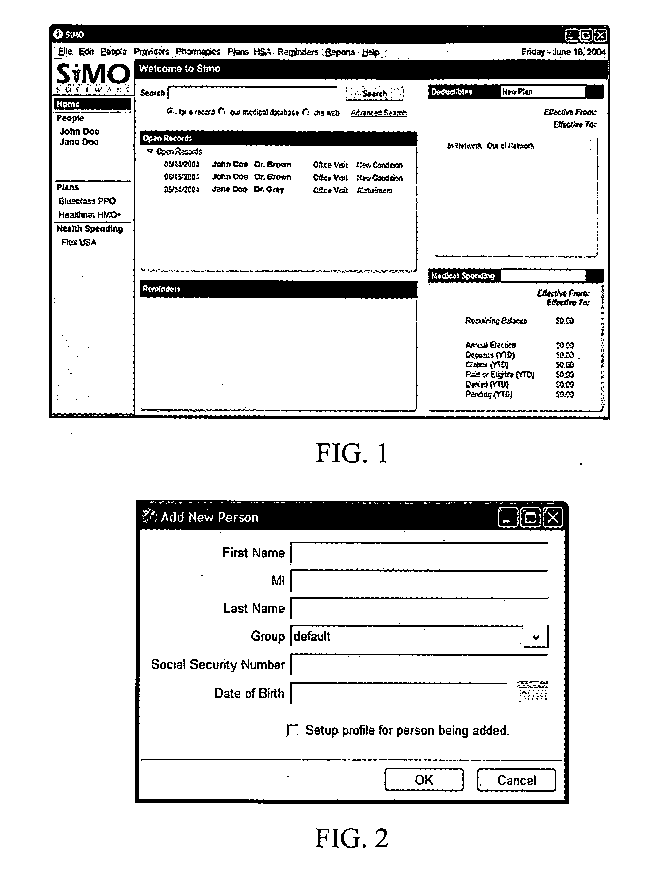 Health benefit plan monitoring system and method