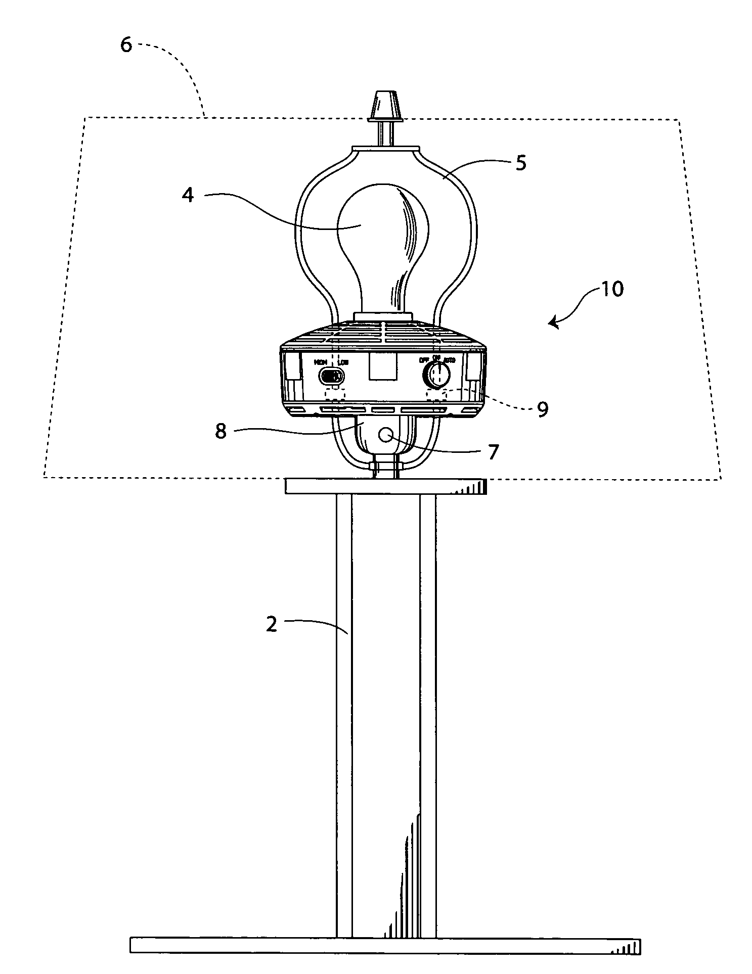 Power outage light socket device