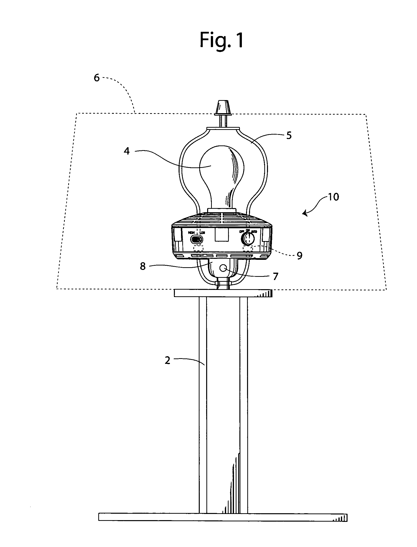 Power outage light socket device