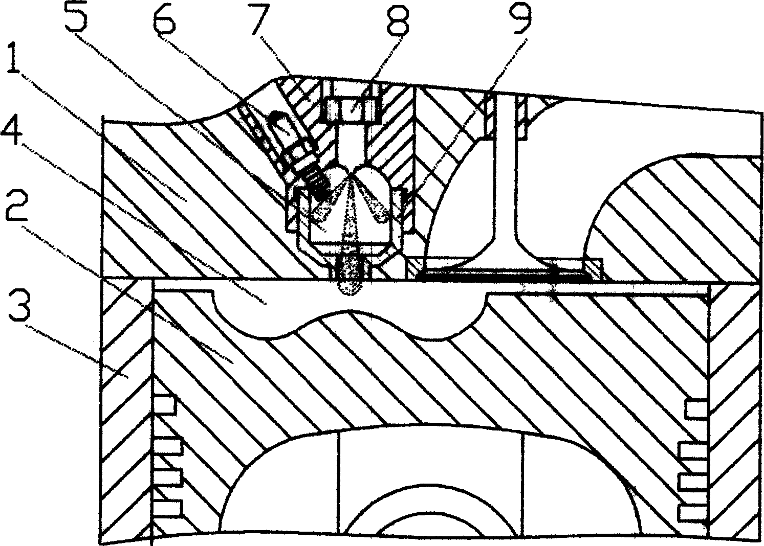 Igniting combustion system of engine preburning chamber