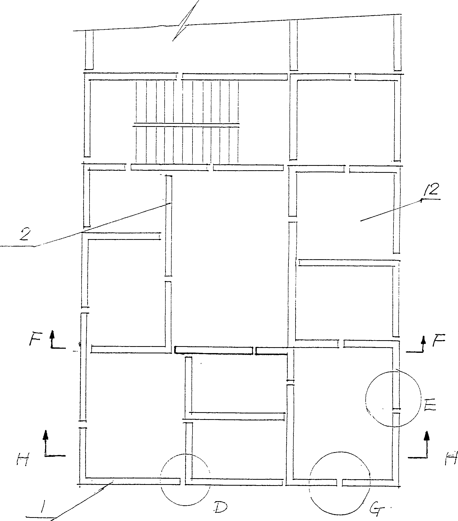 Prefabricated concrete shear wall building structure and its construction method