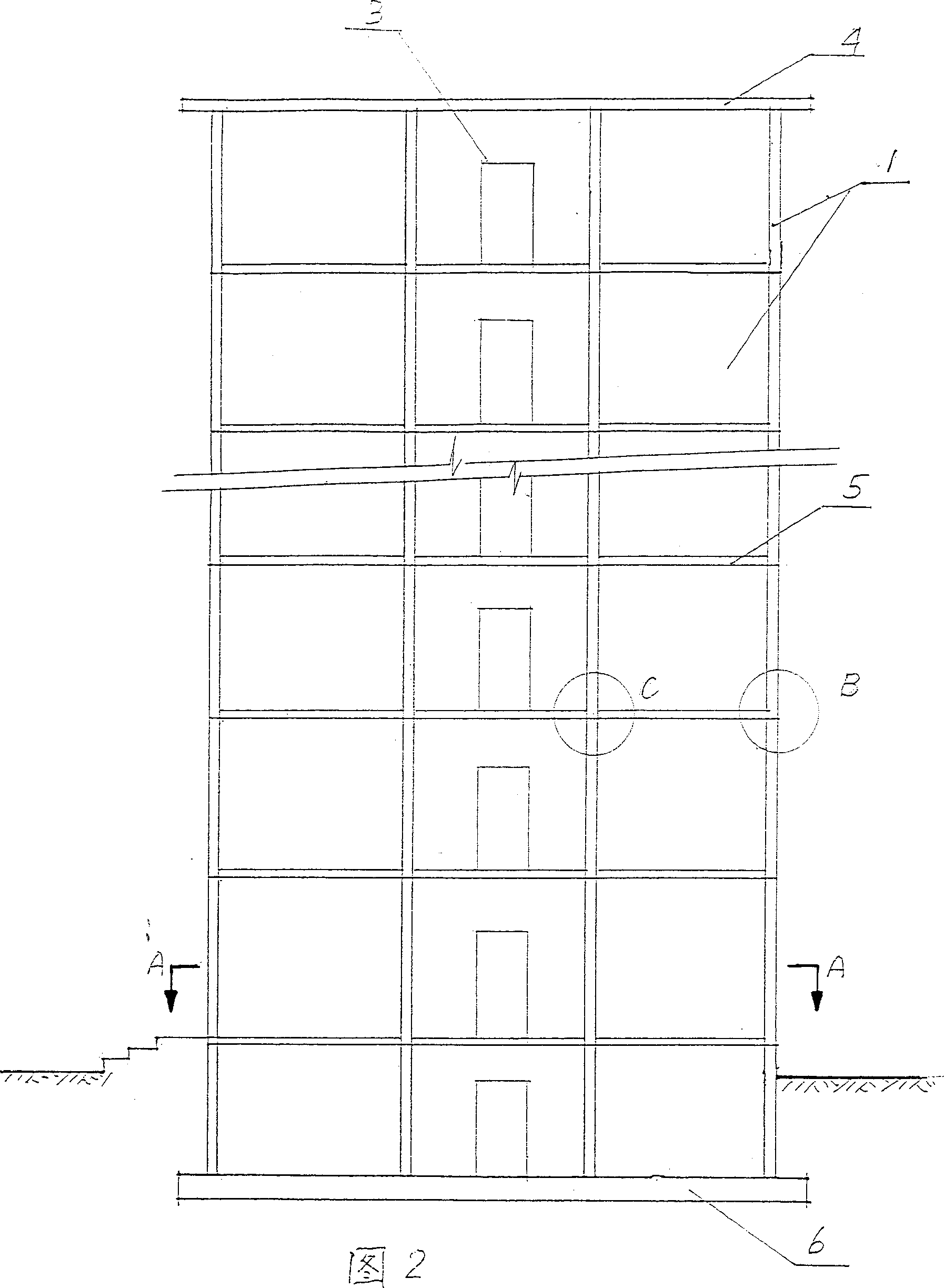 Prefabricated concrete shear wall building structure and its construction method