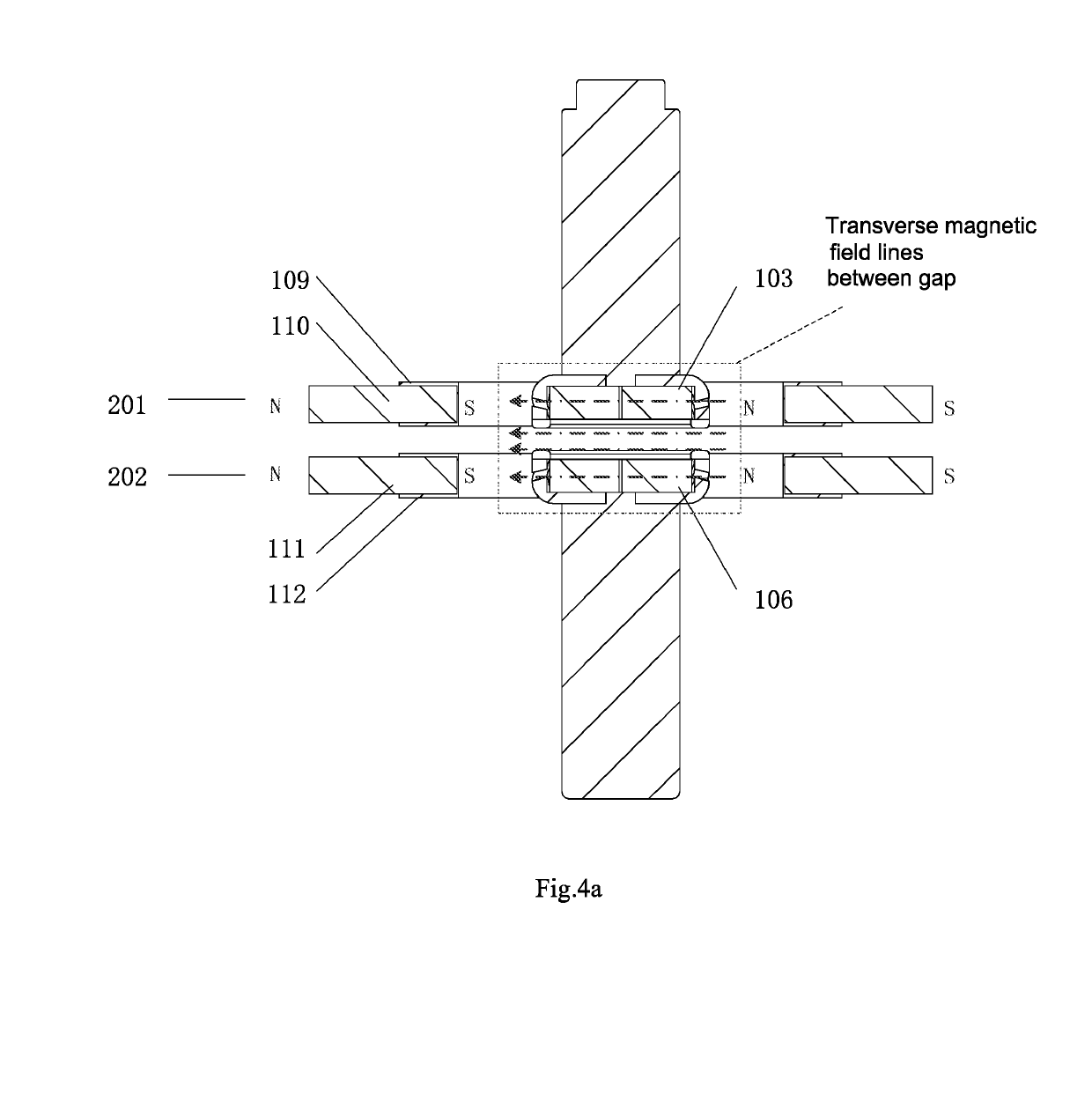 DC vacuum interrupter with multi-polar transverse permanent magnetic structure