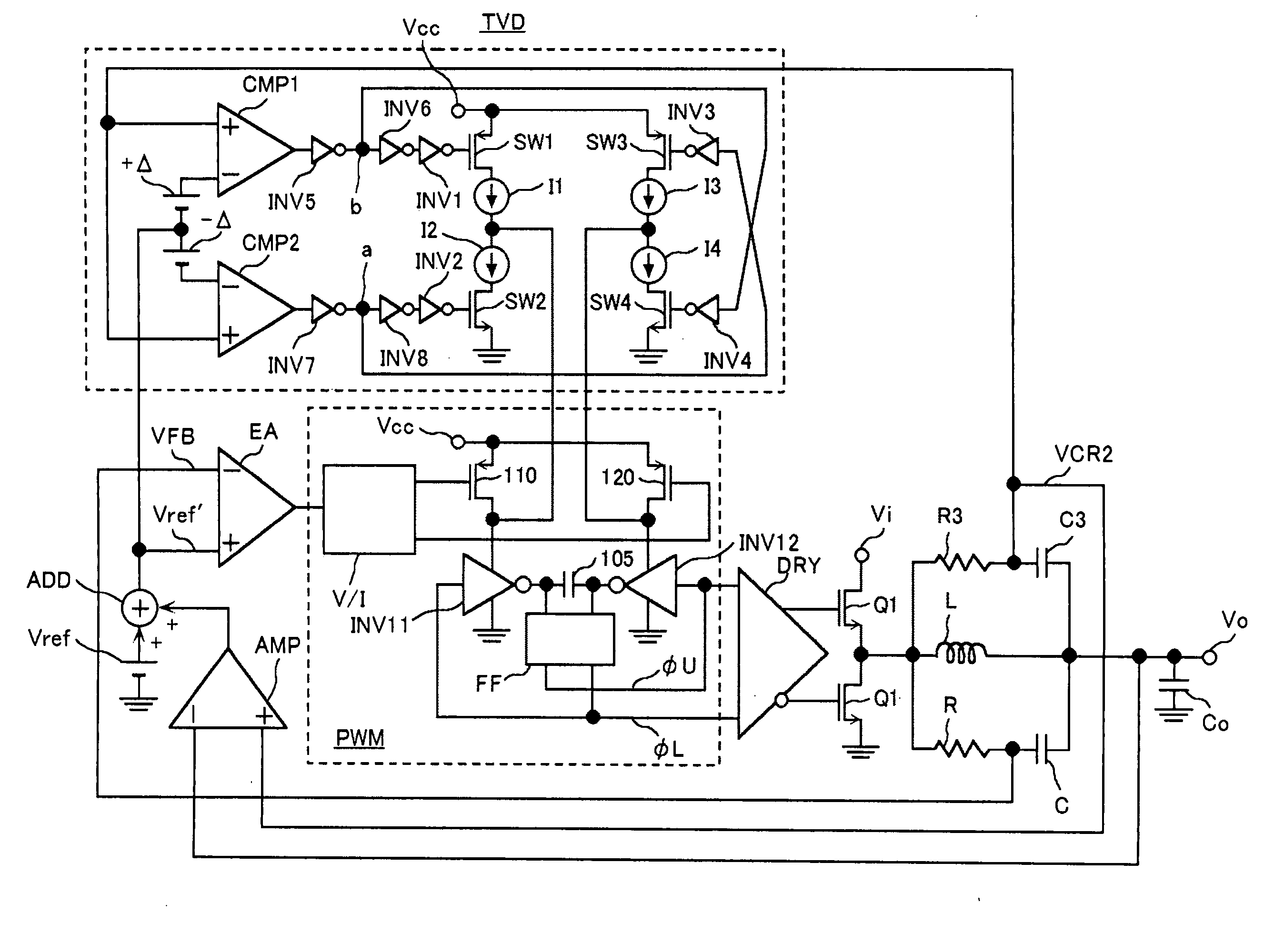 Power-supply device and hard disk drive using same