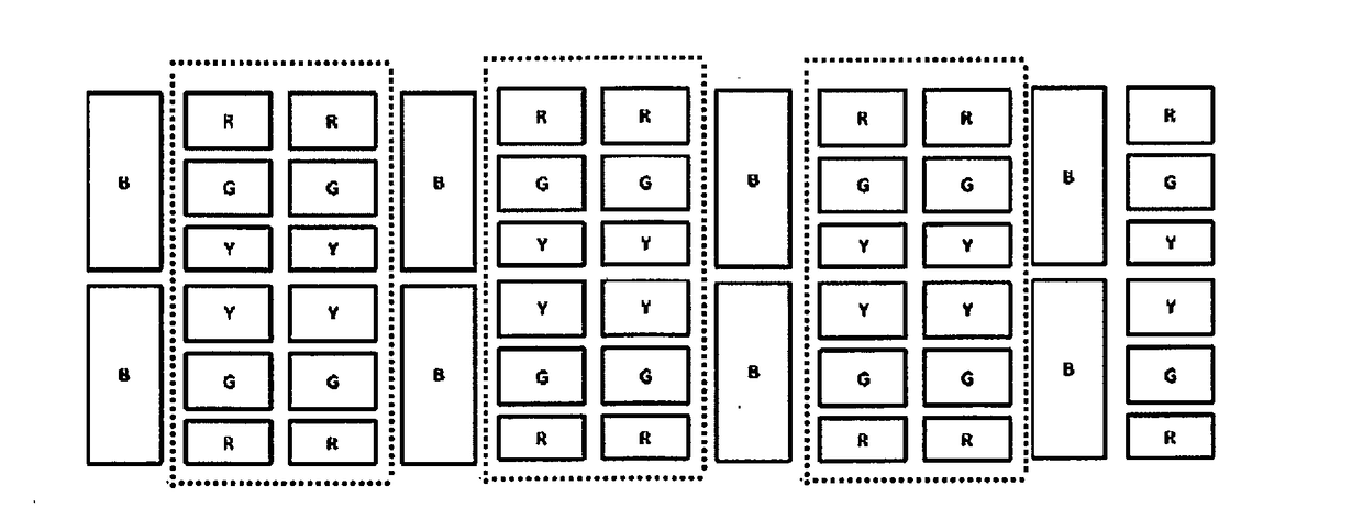 Pixel Arrangement Mode Sharing Blue Light Light Emitting Layer and Organic Electroluminescent Device