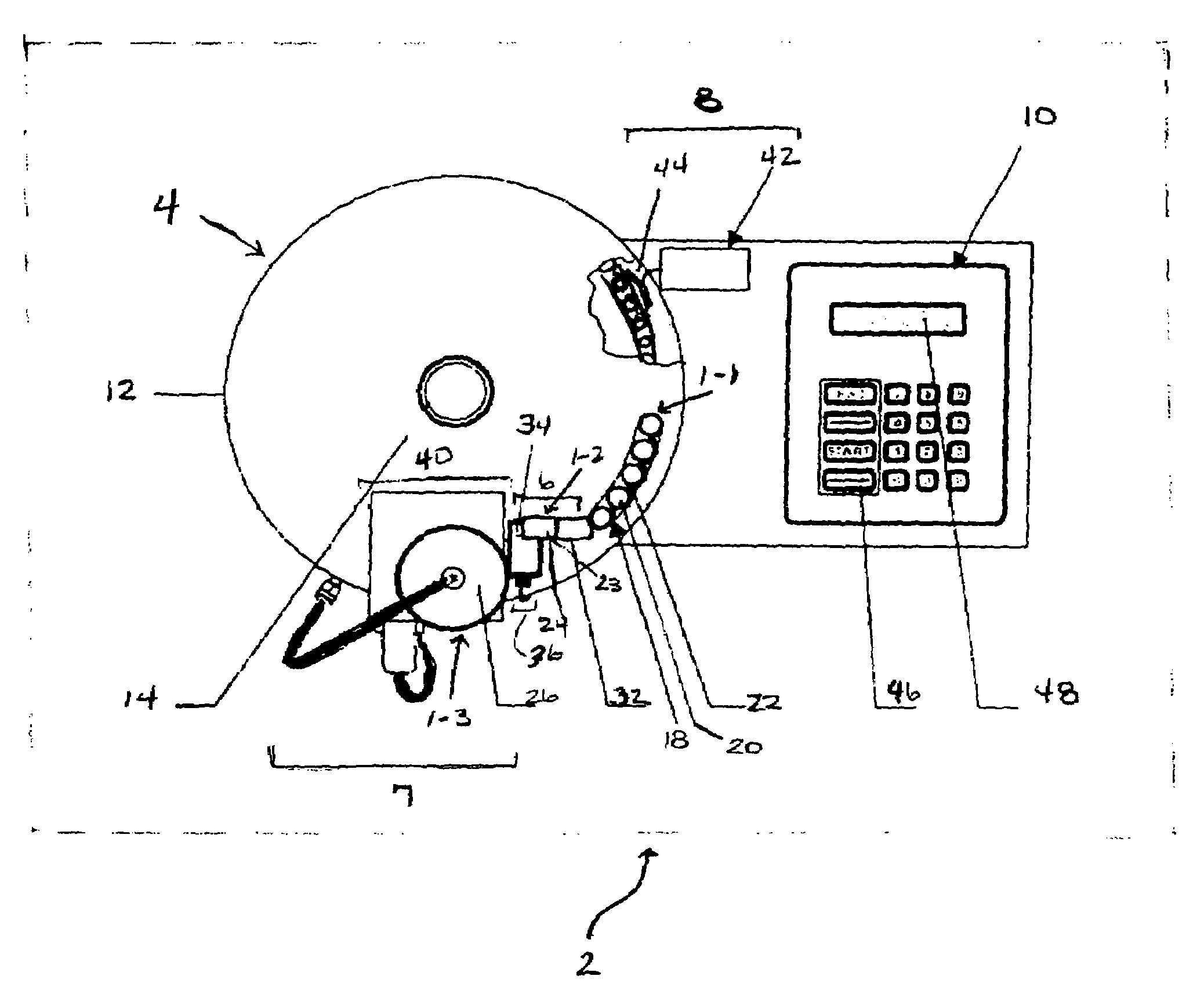 System, method and apparatus for use in blood testing through luminescence