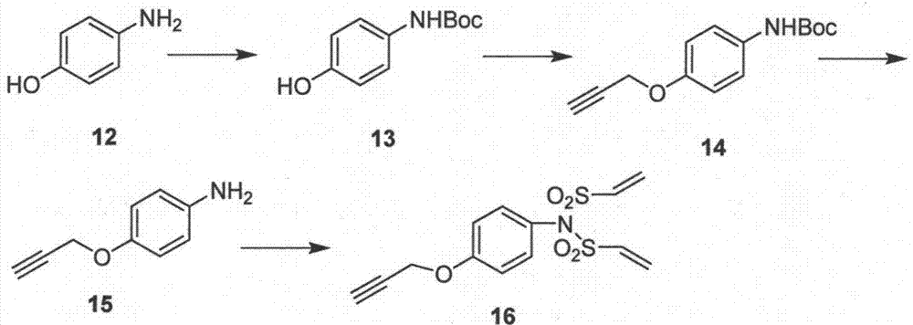 Divinyl sulfamide linker as well as preparation and application thereof