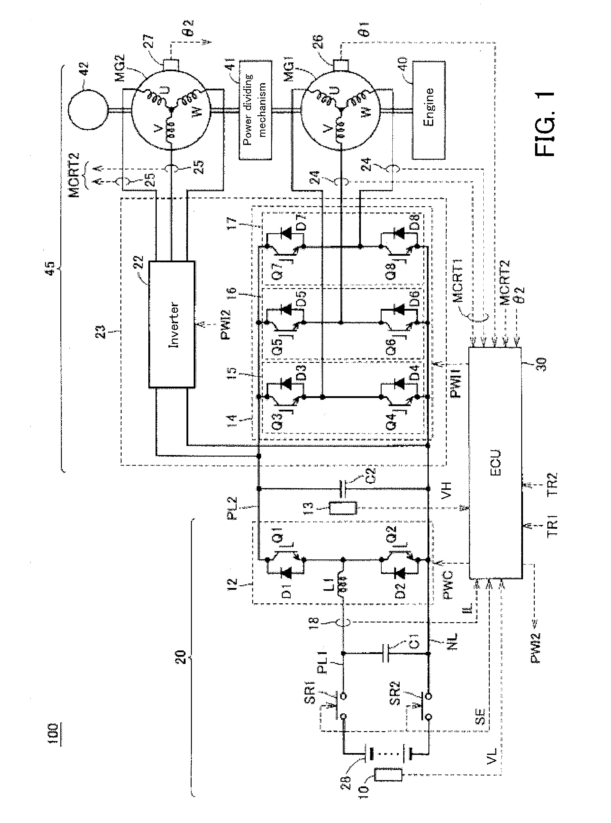 Apparatus for controlling voltage converting apparatus