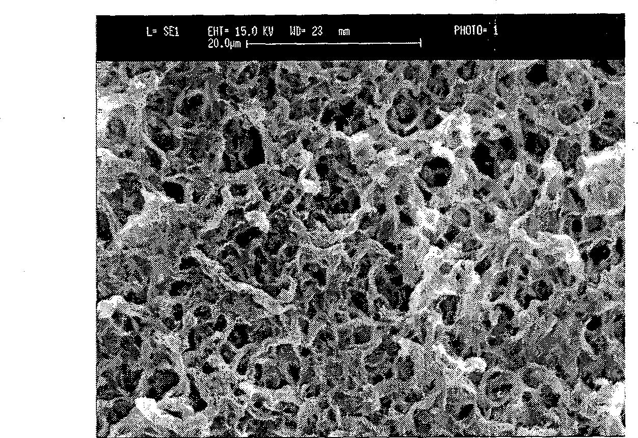 A preparation method of a hybridized porous lithium ion cell electrolyte film