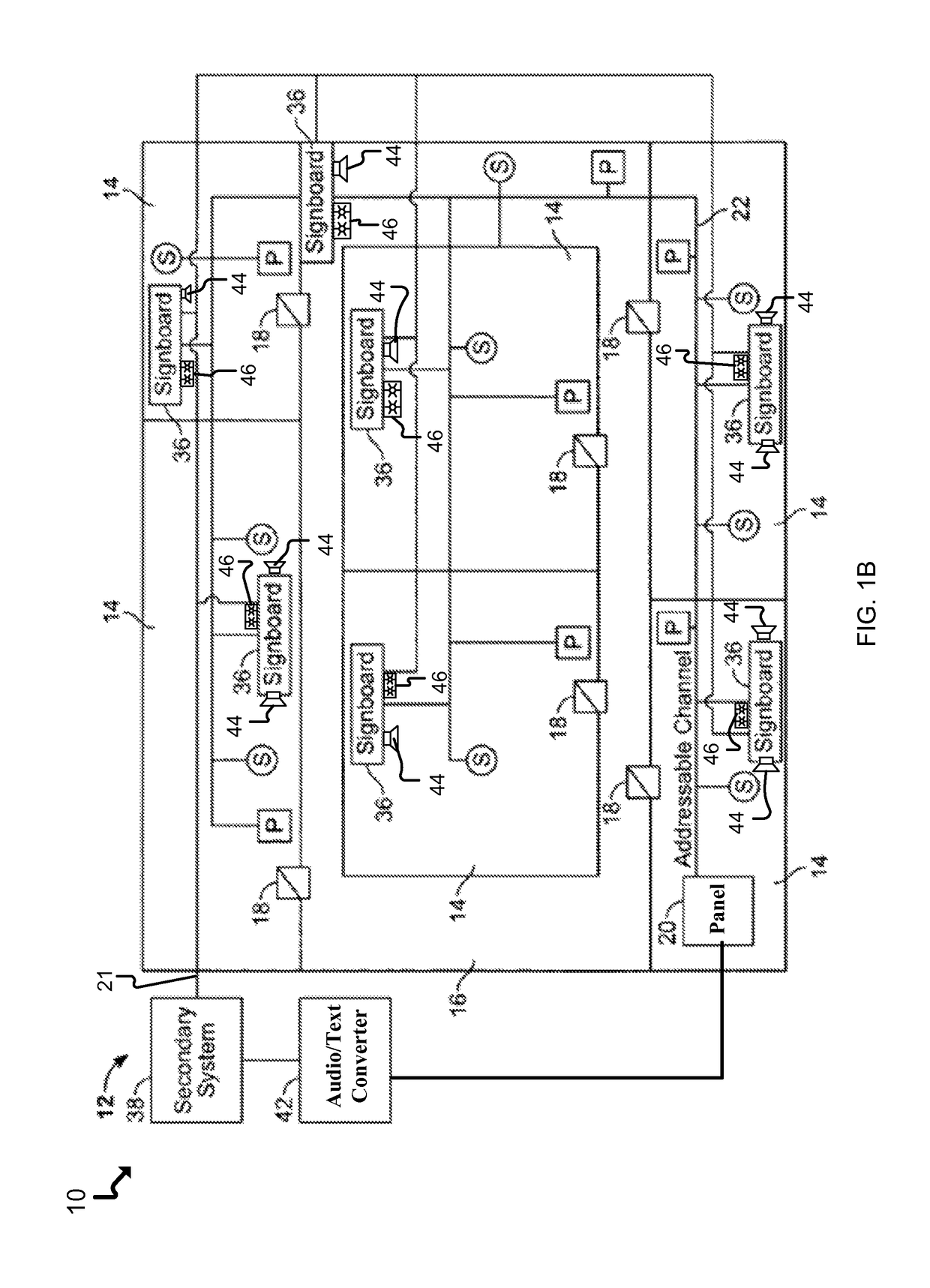 Emergency system textual notification device with alert mechanism