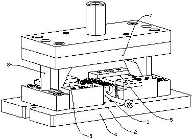 Riveting fixture for low voltage circuit-breaker arc extinguishing chambers