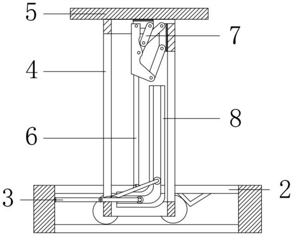 Three-drive type folding footing of mahjong table