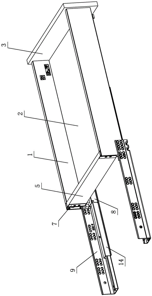 Quick disassembly mechanism for connecting components behind the drawer