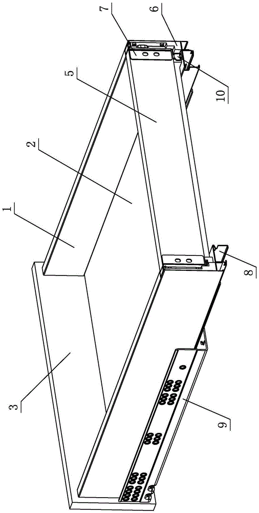 Quick disassembly mechanism for connecting components behind the drawer