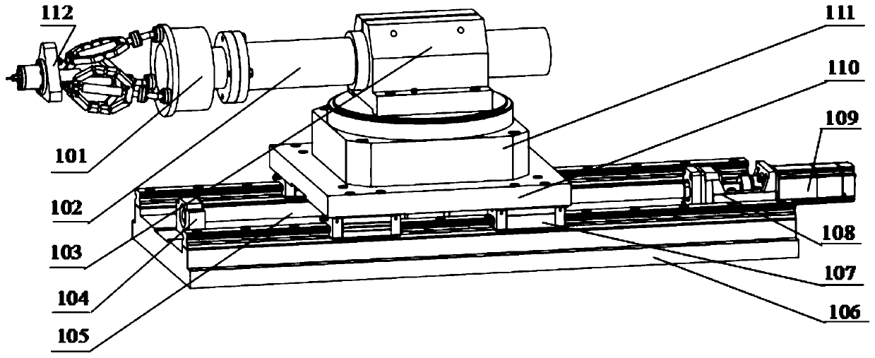 Gantry type rough and finish composite five-axis precision machine tool and processing method thereof