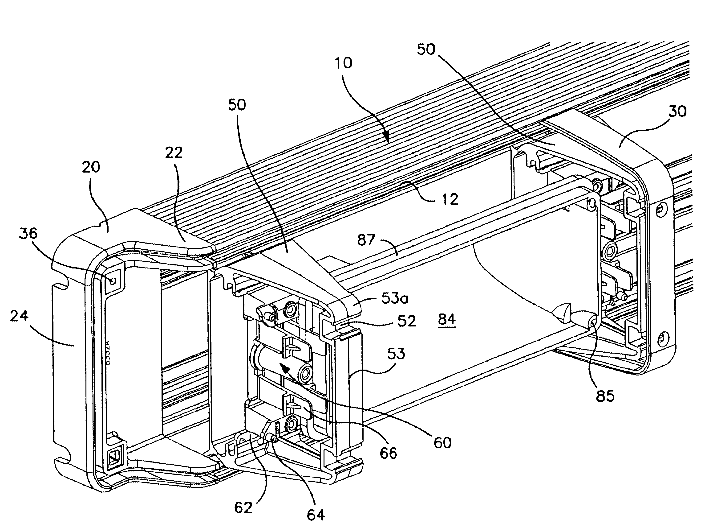 Light bar with integrated warning illumination and lens support structure