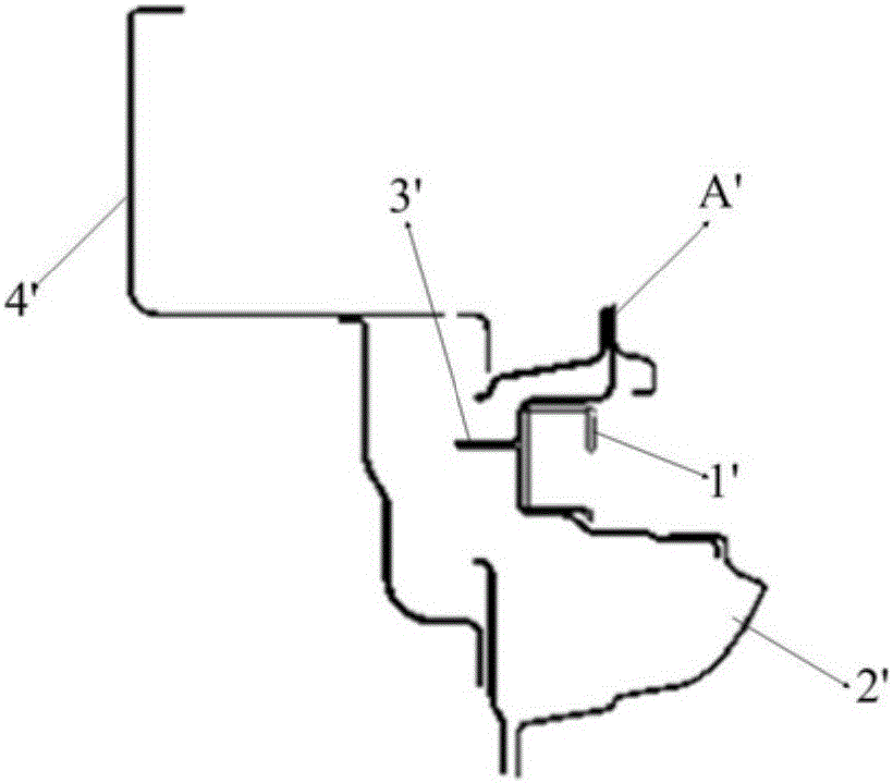 Mounting structure of built-in lower sliding-door guide rail