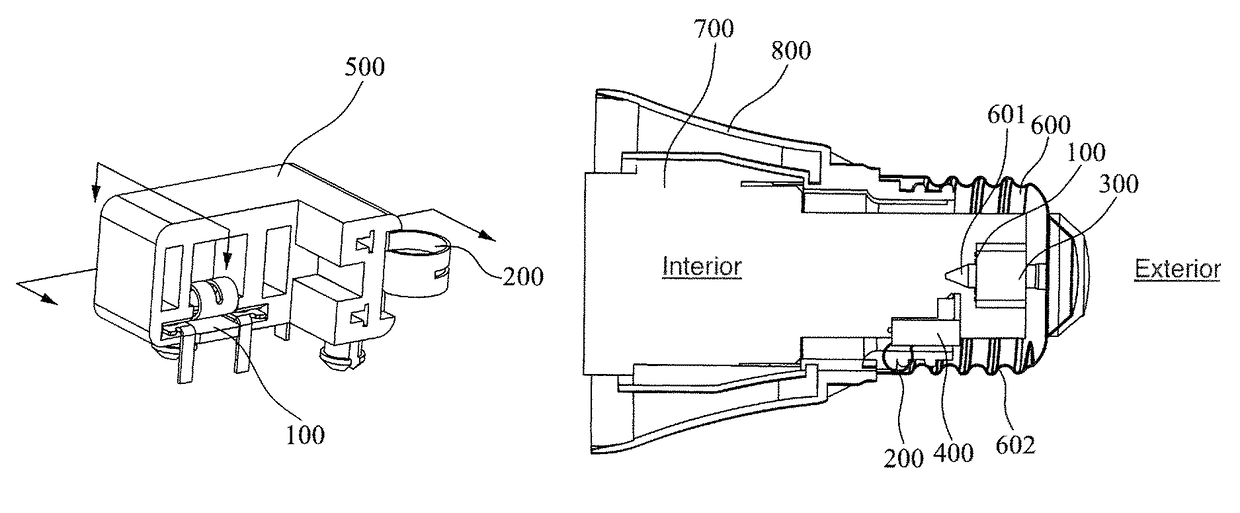 Electrical connecting terminal used to connect driving board with lamp holder of LED lamp