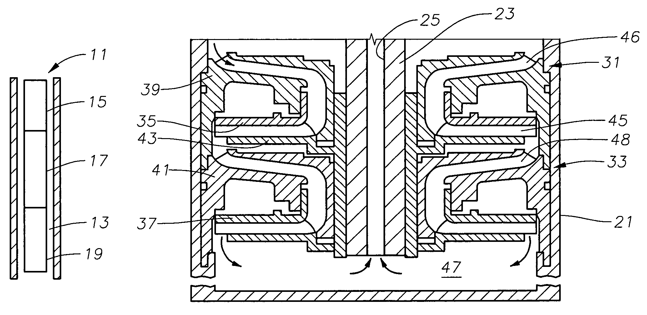 Pressurized bearing system for submersible motor