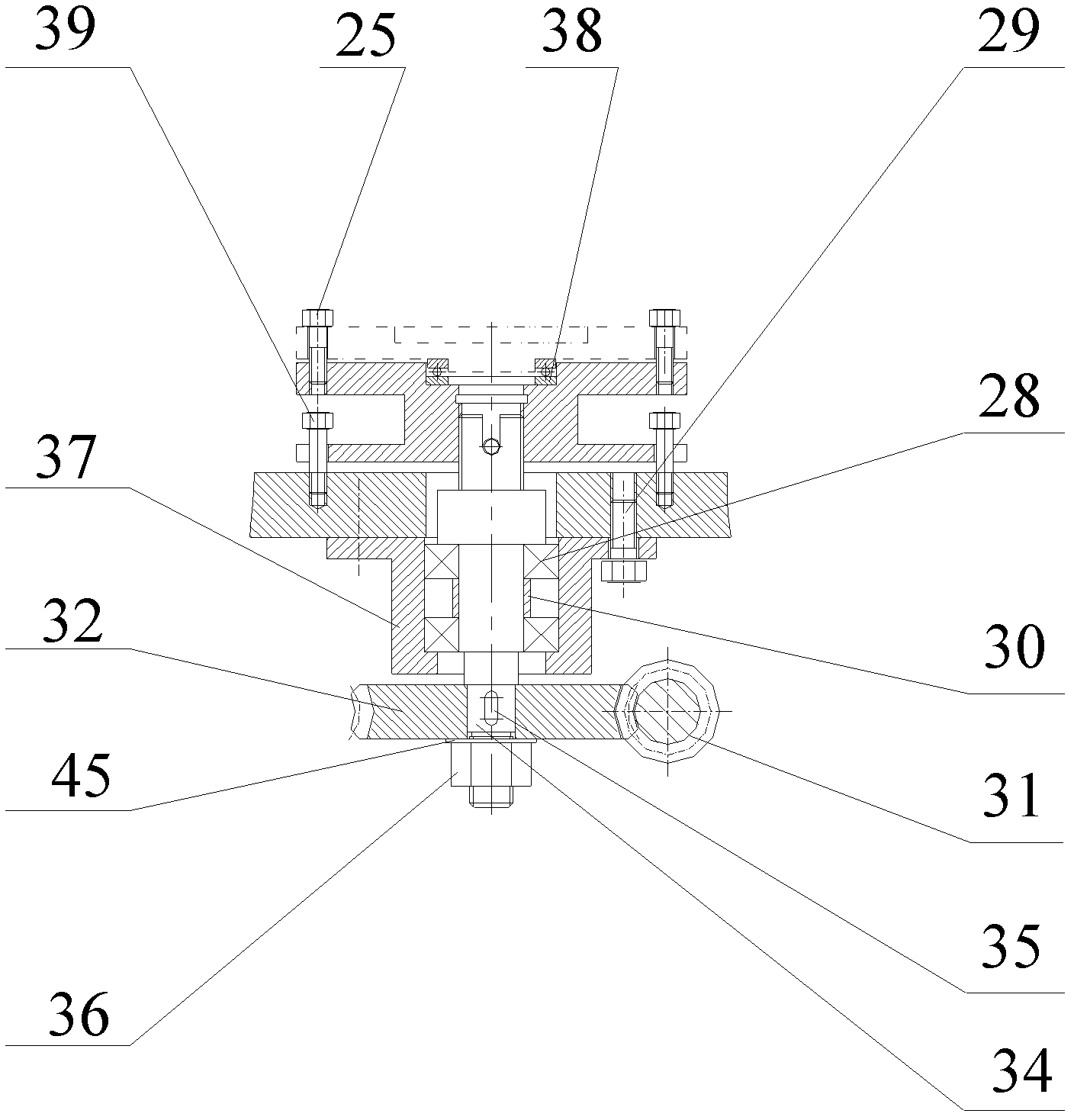 Testing device for testing creeping property of high-temperature integral flanged joint