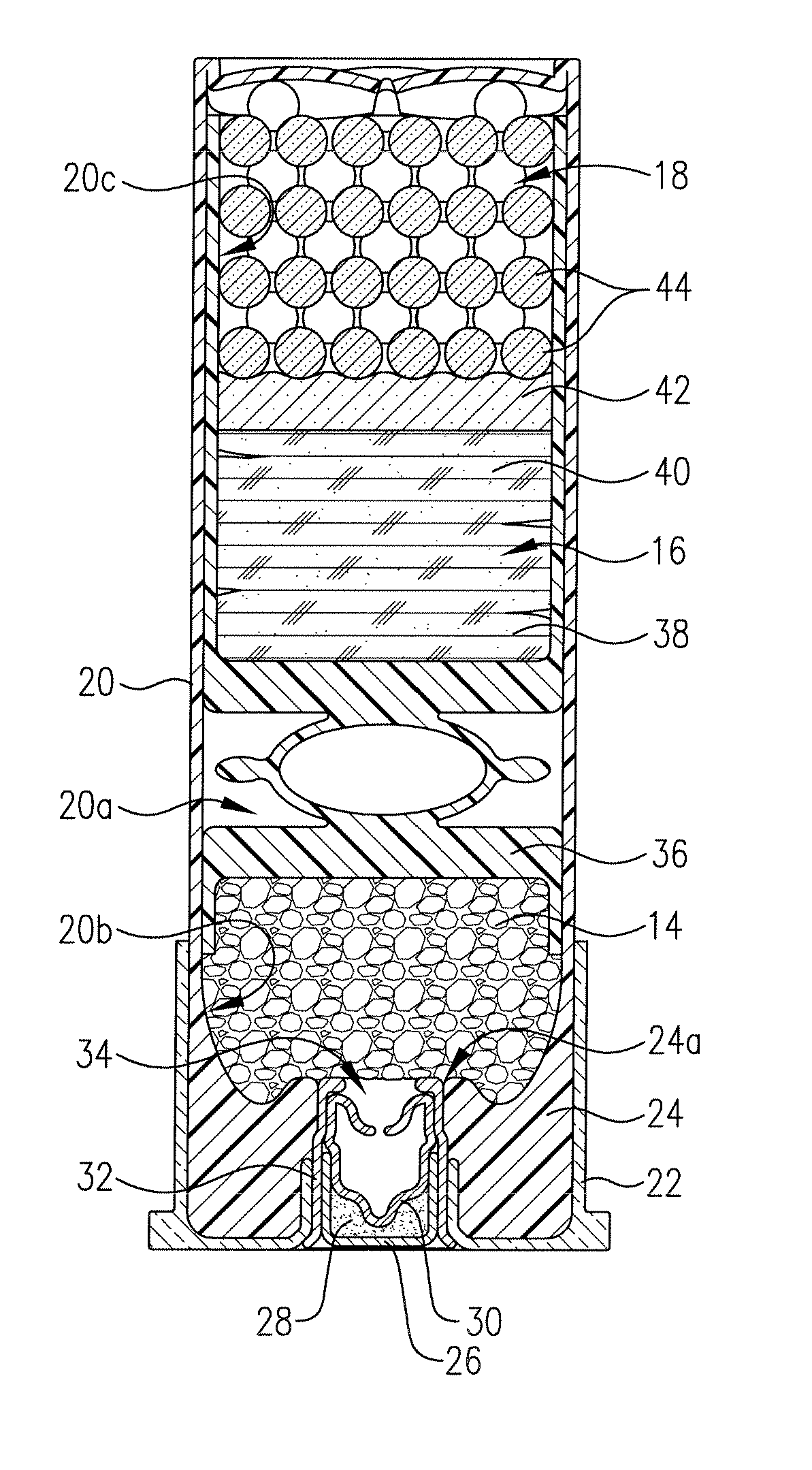 High density cartridge and method for reloading