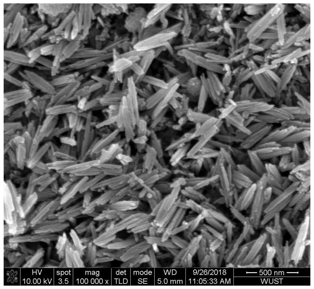 Iron oxide nanorod array material growing on foamed titanium substrate and preparation method thereof