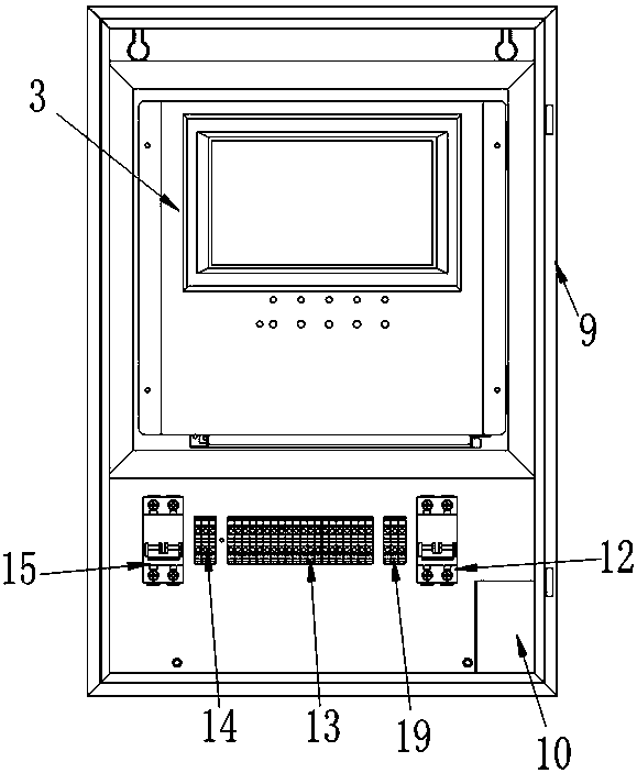 Wall-mounted centralized power supply centralized control fire emergency controller