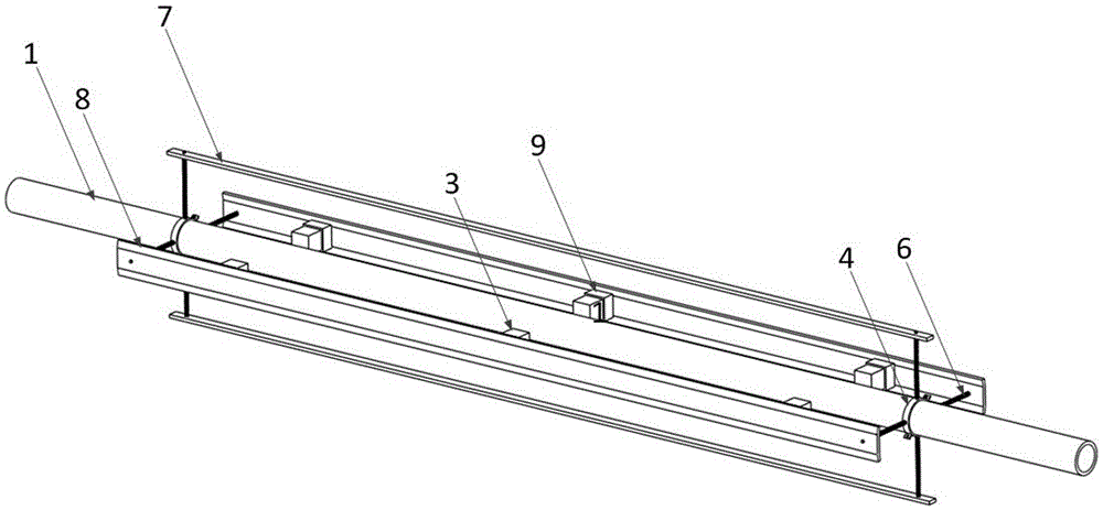 Device and method for realizing undersea oil pipeline flow damping through vortex-induced vibration