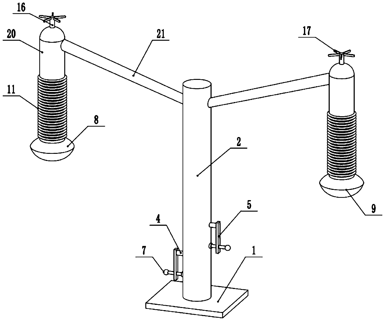 Height-adjustable municipal street lamp