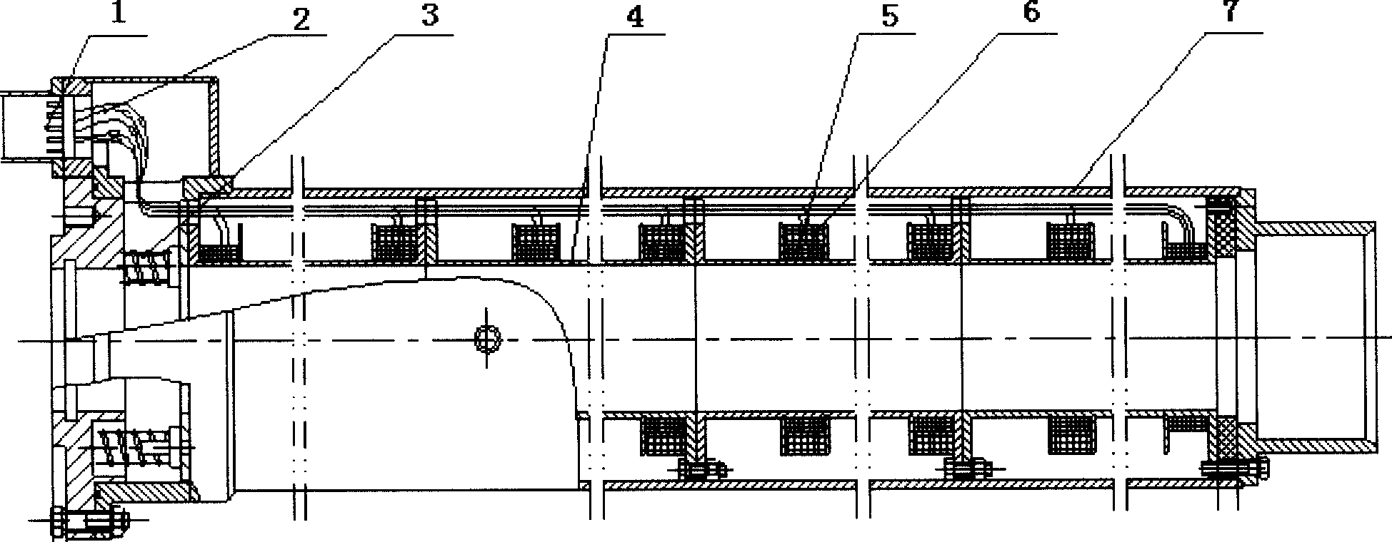 Method for integrally winding pressurized-water reactor nuclear power plant winding connectionless point stick location probe coil