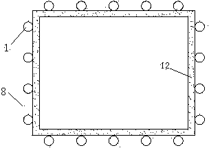 Installation method of underground concrete wall formwork of row pile supporting structure