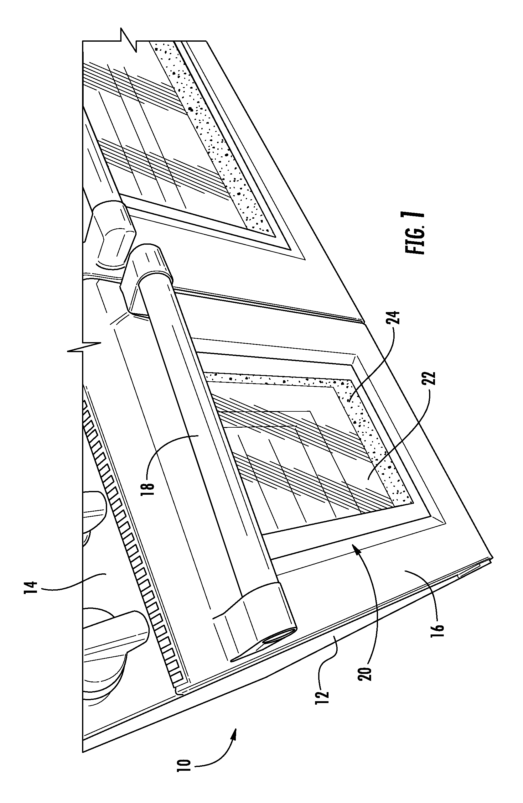 Home appliance with treated window and method for treating the window