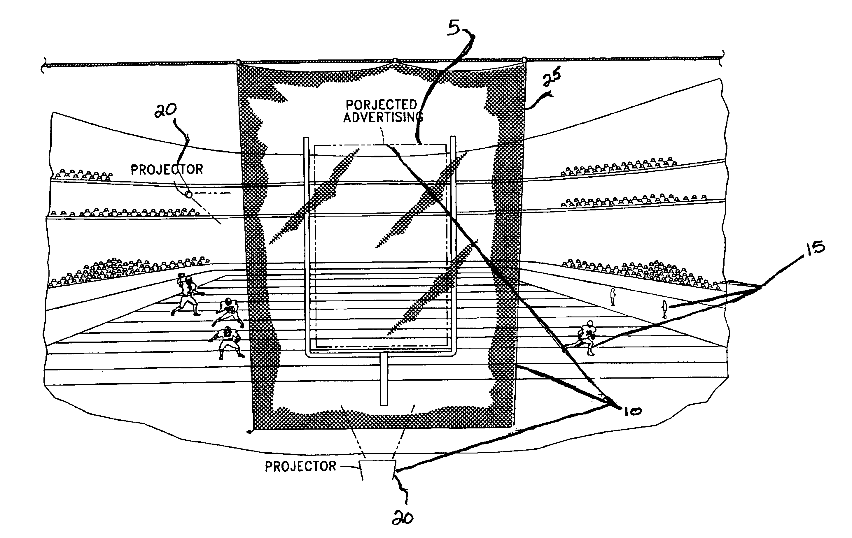 Three dimensional projection system for the display of information