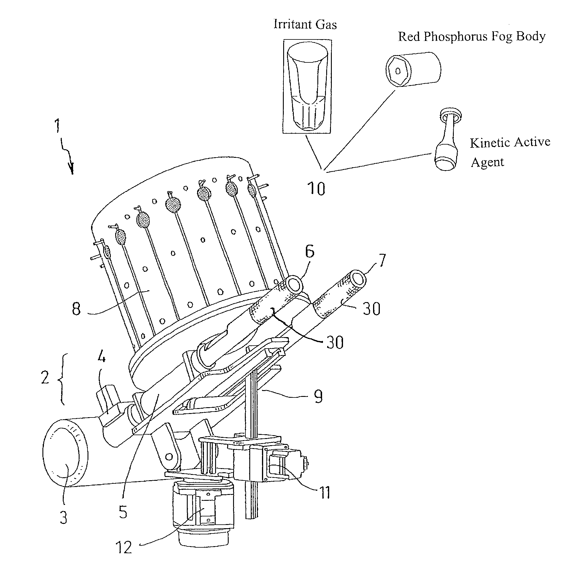 Weapon, in particular range-controlled compressed air weapon