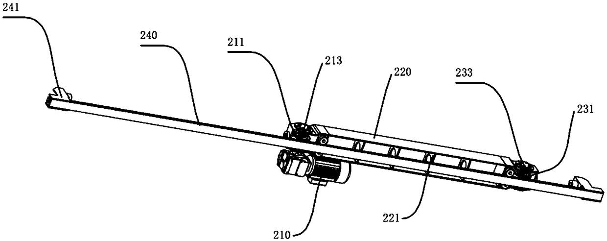 Conveying frame applied to logistics stacking machine