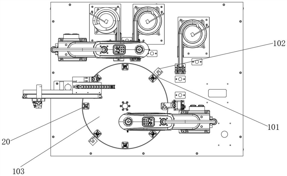 Multi-stage gear initial meshing air blowing device for intelligent production of electromechanical valve and method