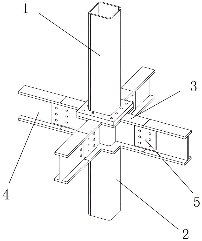 Flange type assembling joint for steel column and mounting method ...