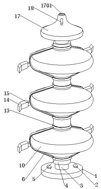 Wind rotated dedusting insulator