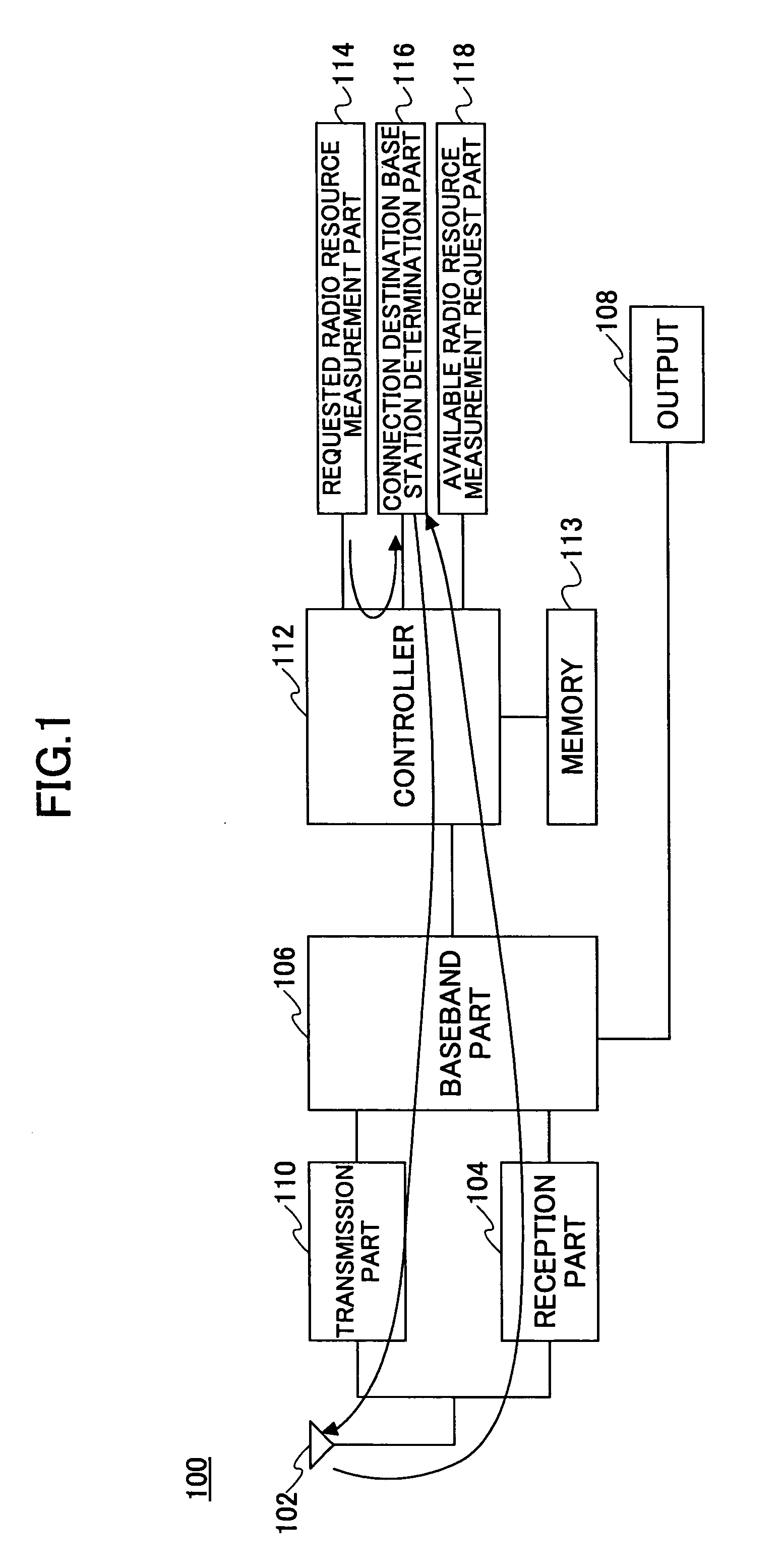 Connection destination base station determination device