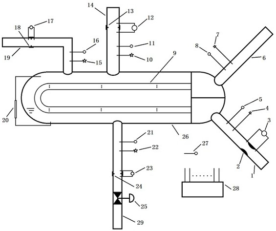 Real-time control system and method for operating efficiency of horizontal high-pressure heater