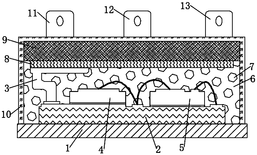 Preparation process of heat dissipation package for compact IGBT module