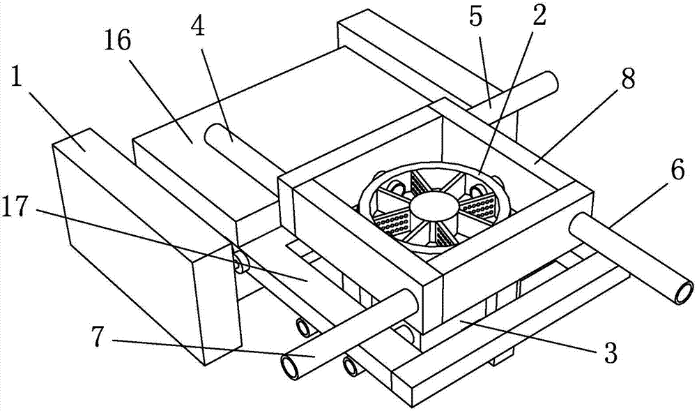 Partitioned sewage drainage device for sewage treatment