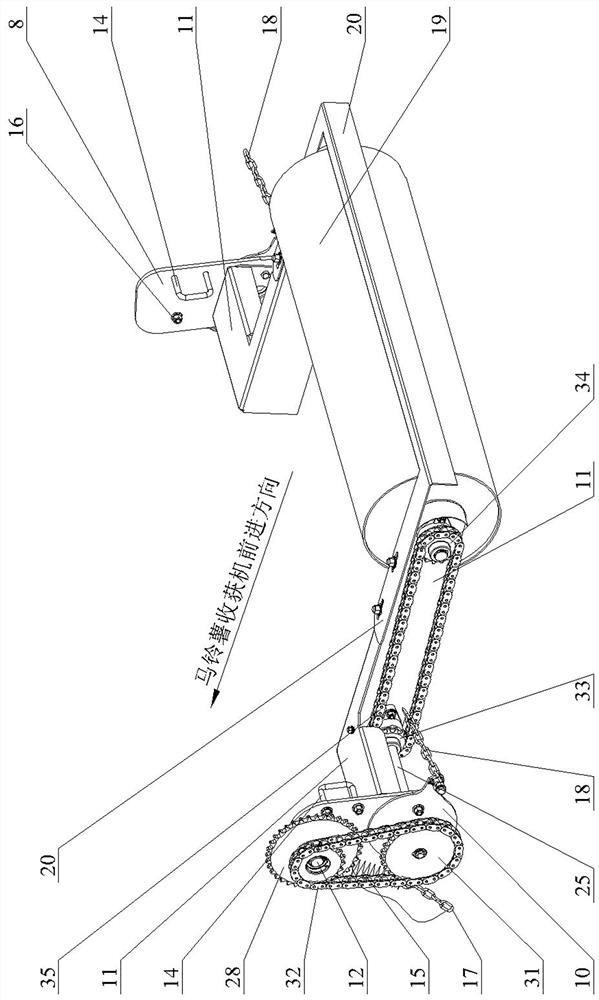 Double vibration separation potato harvester damage reduction laying gathering device