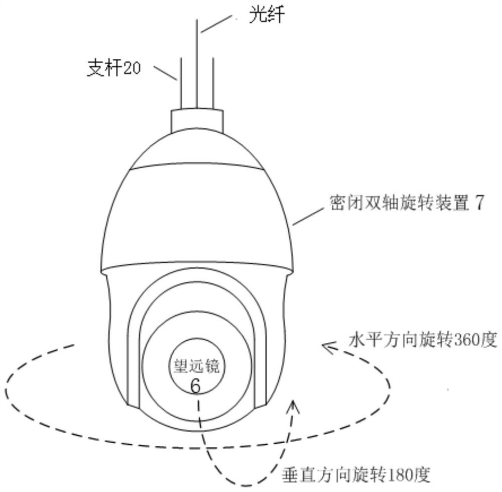 Underwater transceiving separated water body detection laser radar