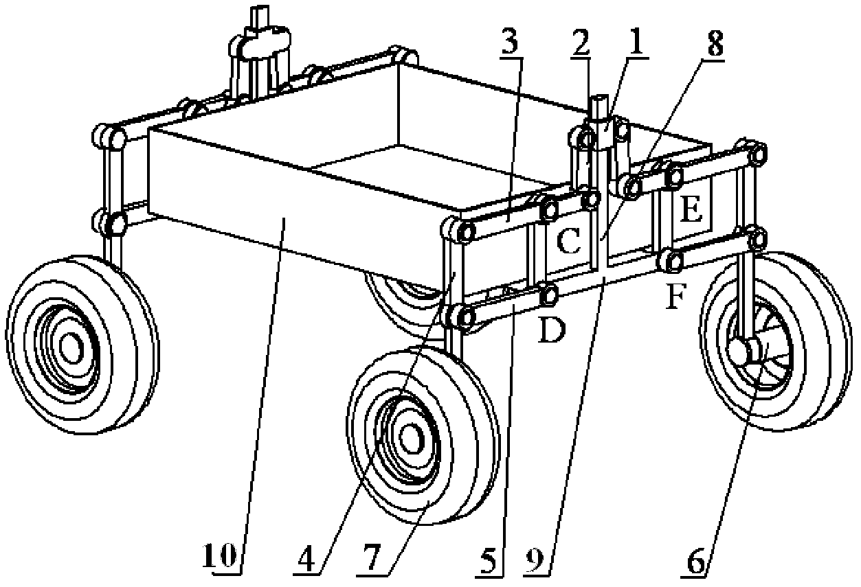 Height adjustment device for vehicle chassis and vehicle adopting same