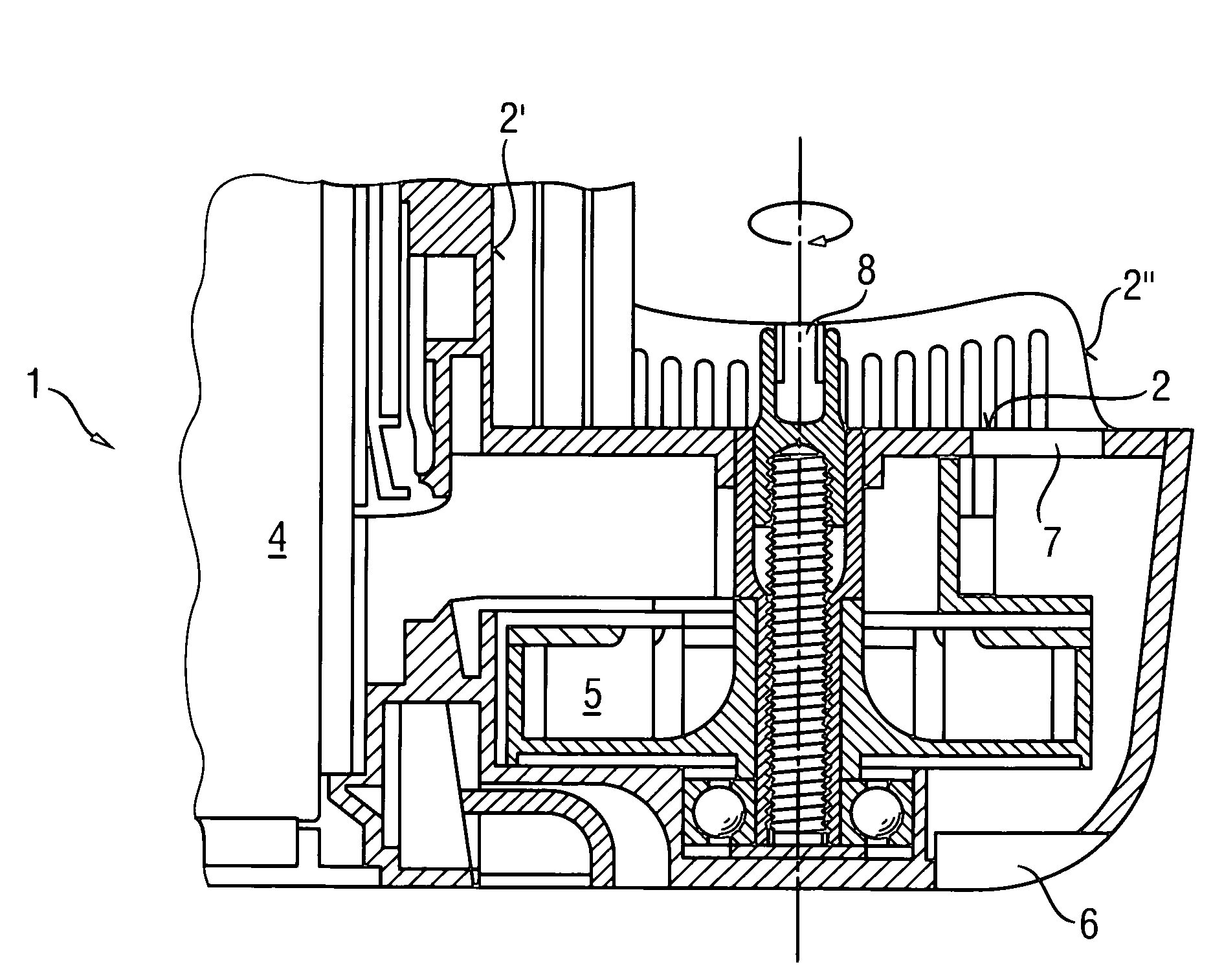 Dust suction module for hand-held power tool