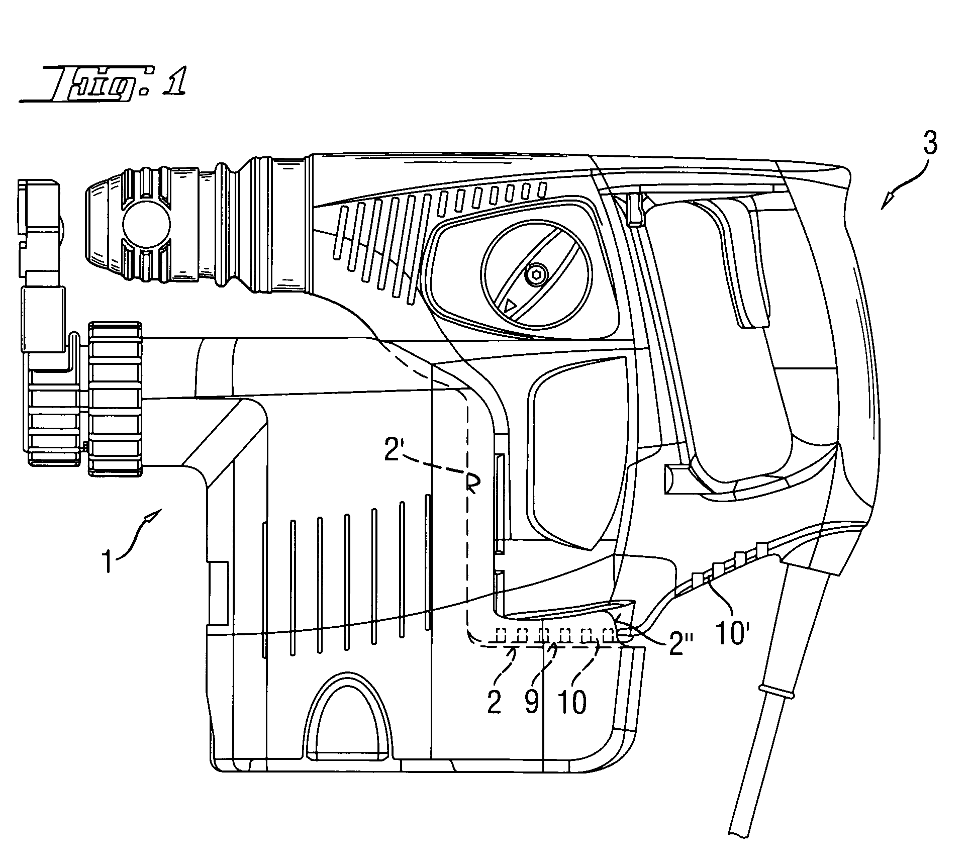 Dust suction module for hand-held power tool