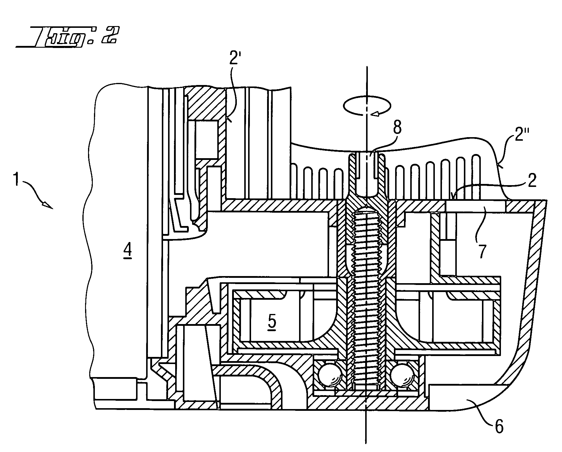 Dust suction module for hand-held power tool